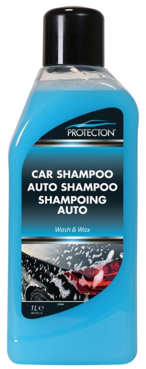 Protecton Auto Shampoo Wash & Wax - Reinigt grondig, snel en veilig - Verwijdert vuil, vet & aanslag - Voor alle soorten lak - Herstelt de glans - Laat een beschermende waslaag achter – 1 Liter