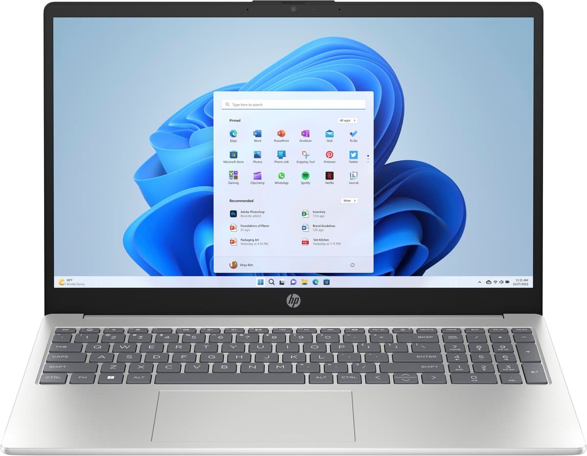 HP 15-fc0774nd - Laptop - Ryzen 7 - 16GB/1000GB - 15.6 inch - Windows 11 Home Zilver