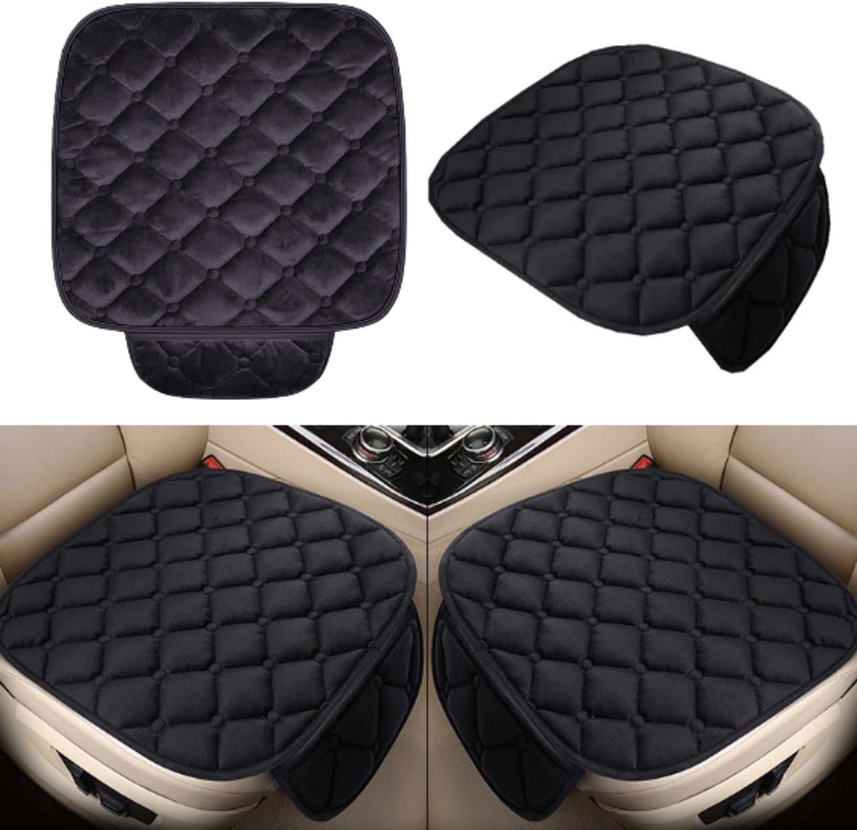 2 Stuks Autostoel kussen - Stoelbeschermer voor auto-interieur - Auto zitkussen - Auto kussen voor bestuurder stoel - Stoelkussen - Comfortabel – Reizen - Autokussen - Auto kussen - Stoel - Autokussen voorstoel zitting - LOUZIR