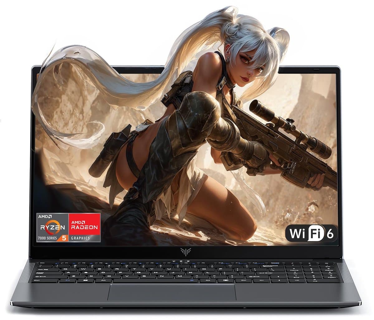 ACEMAGIC LX15Pro Gaming Laptop – 15,6 Zoll FHD Display - AMD Ryzen 5 7430U Prozessor - tot 4,3 GHz - 16 GB RAM DDR4 512 GB SSD - Grijs