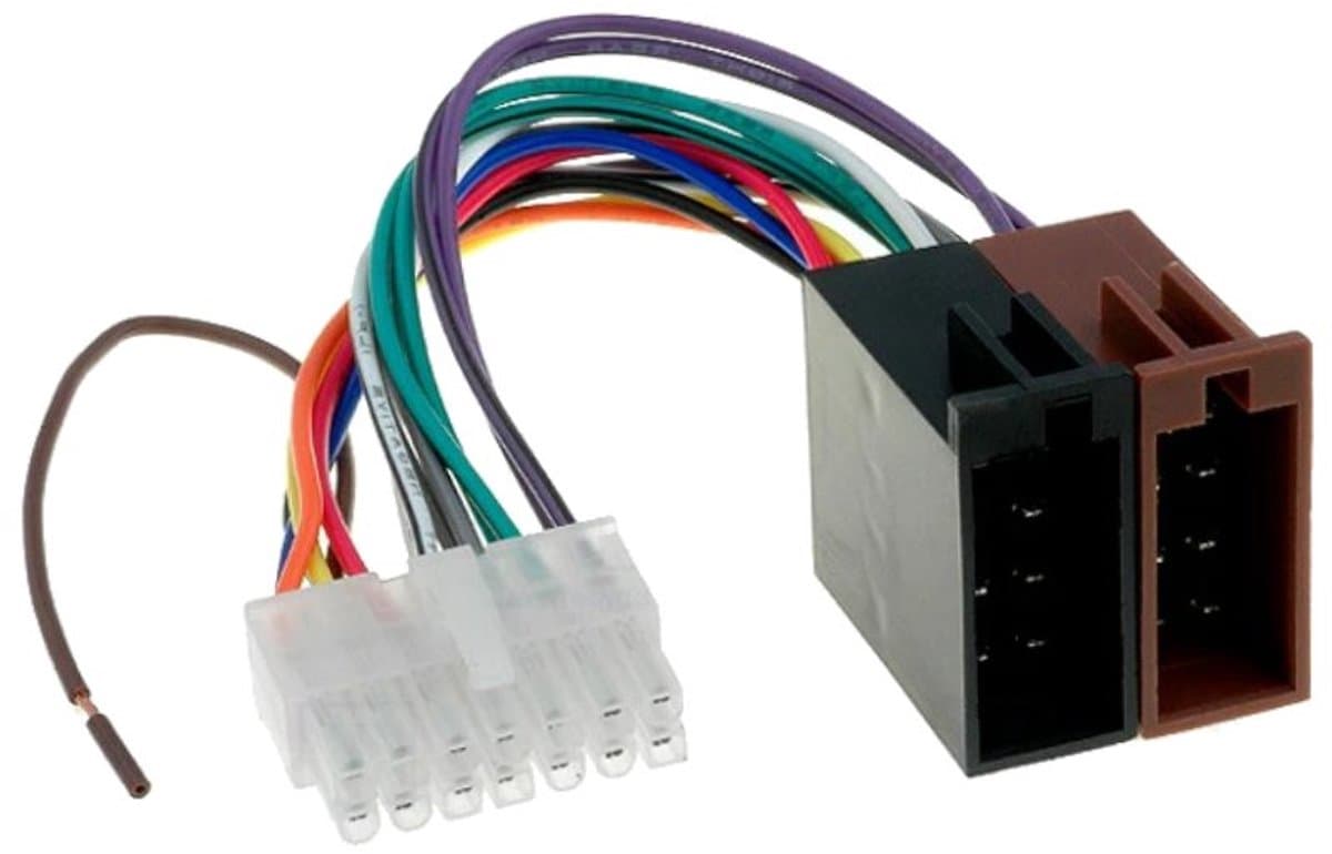ISO kabel voor Kenwood autoradio - 14-pins - Diverse KRC - 0,15 meter