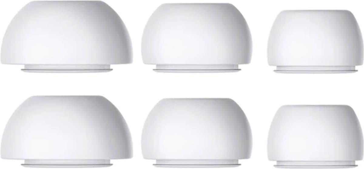 3 Paar Oordopjes geschikt voor Apple Airpods Pro 1/2 - S,M,L - Tips voor pods Pro & Vervanging - Wit - van Heble®