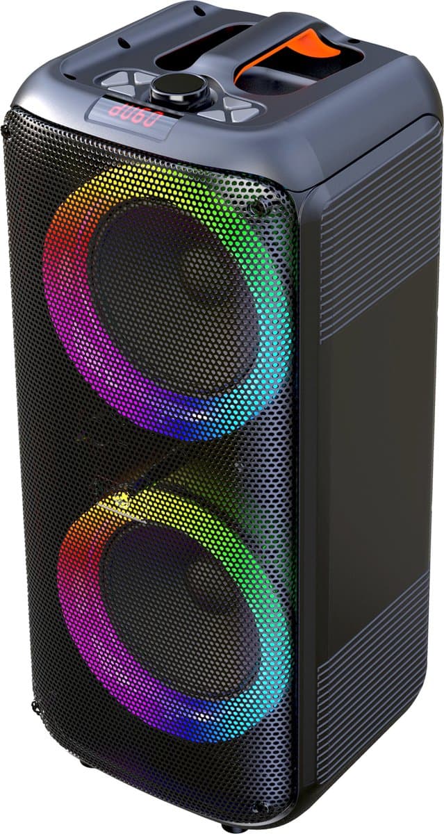 Denver Bluetooth Speaker Party Box - Discolichten - Partybox - Incl. Afstandsbediening - Microfoon Aansluiting - BPS354