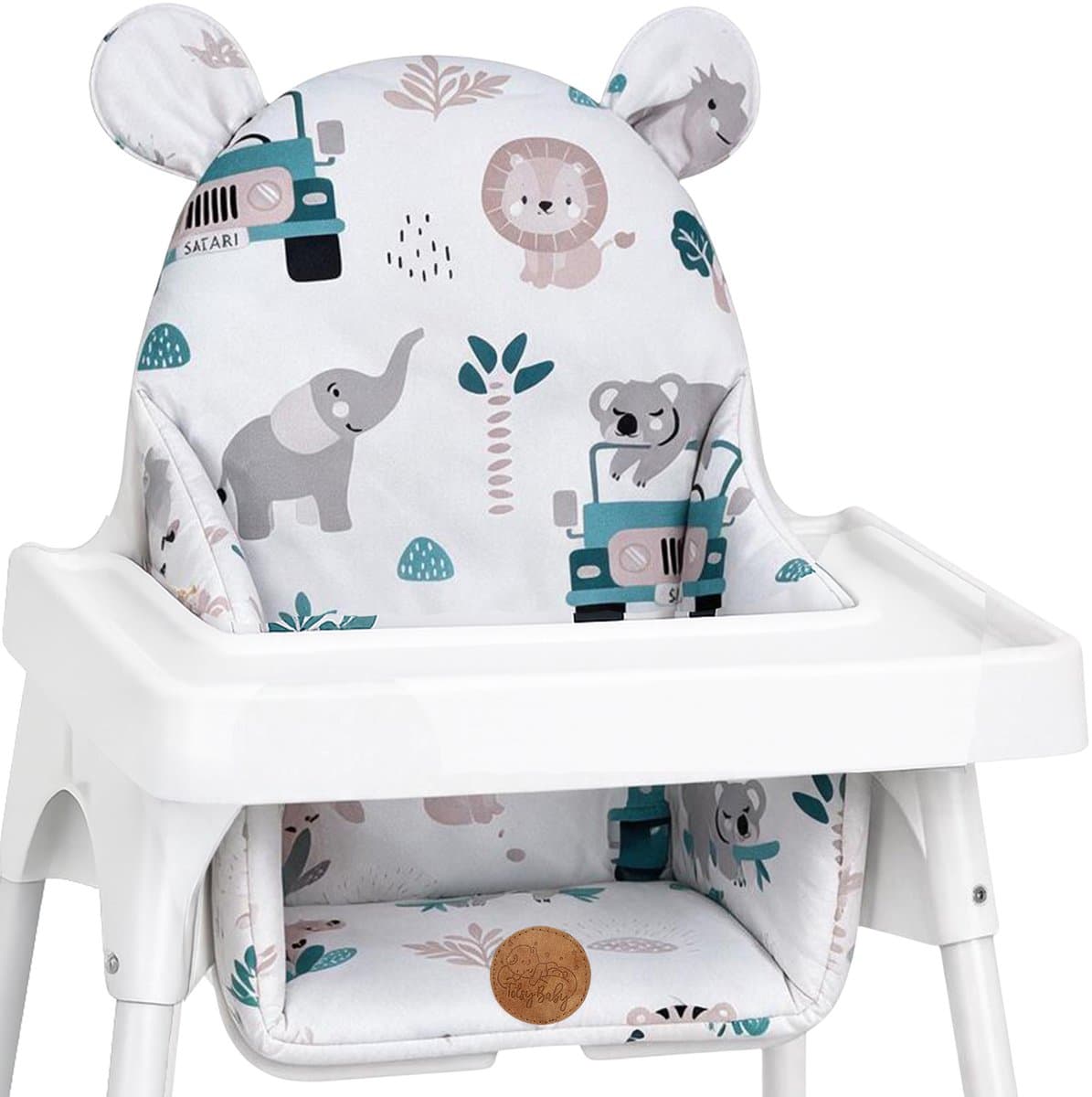Kussen voor kinderstoel baby opvouwbaar zitverkleiner – zitkussen steun voor Ikea Antilop kinderstoel en babystoel – zitverkleiner waterafstotend wasbaar Afrika