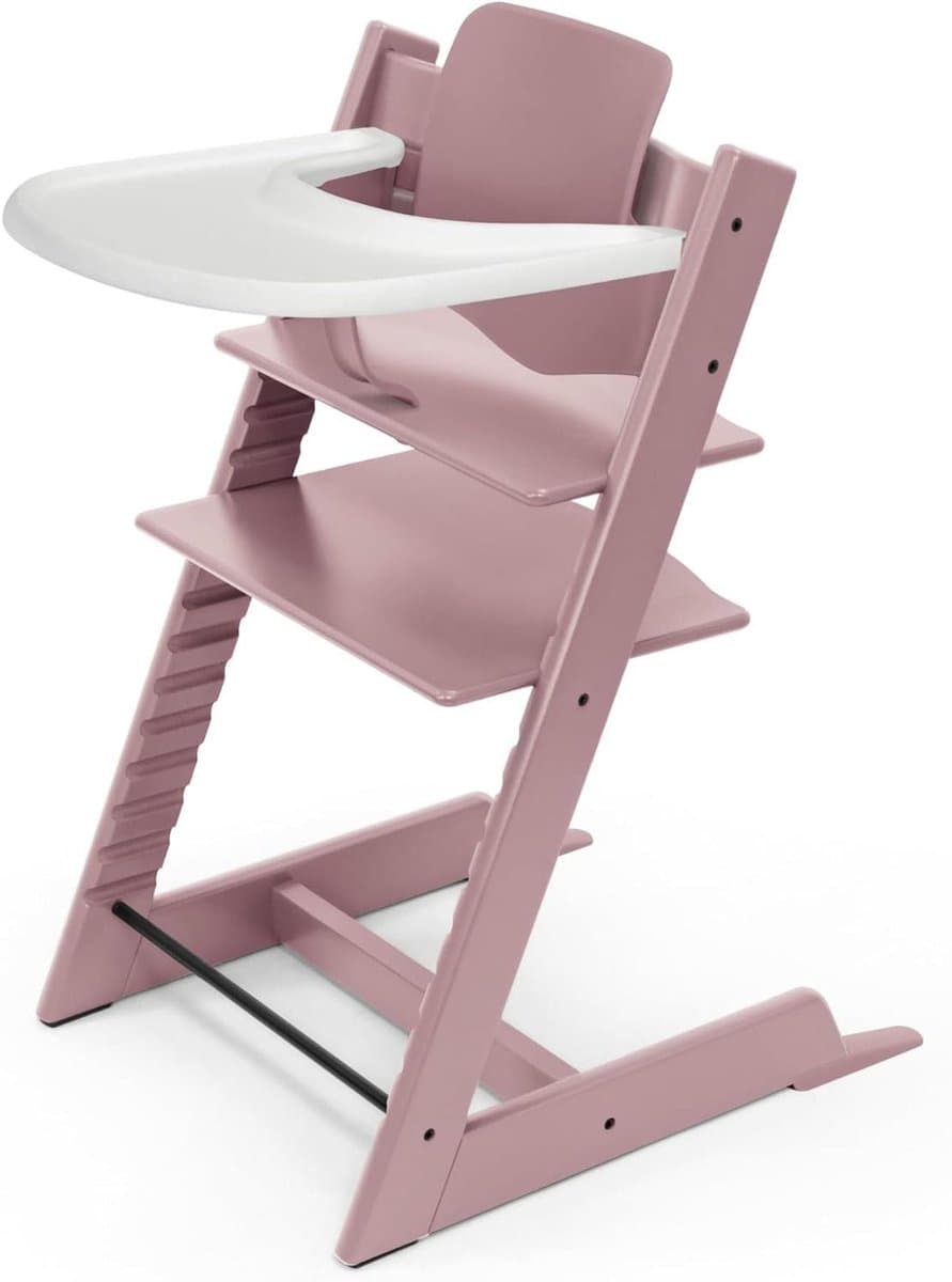 Kinderstoel met Baby Set - Hoge Stoel Eetstoel - Samen Eten - Verstelbaar en Ergonomisch - Tot 136 kg - Mauve