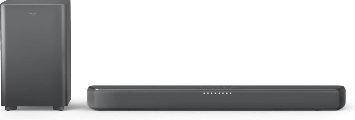 Philips TAB5309 - Soundbar met subwoofer - 2.1 kanalen - Grijs