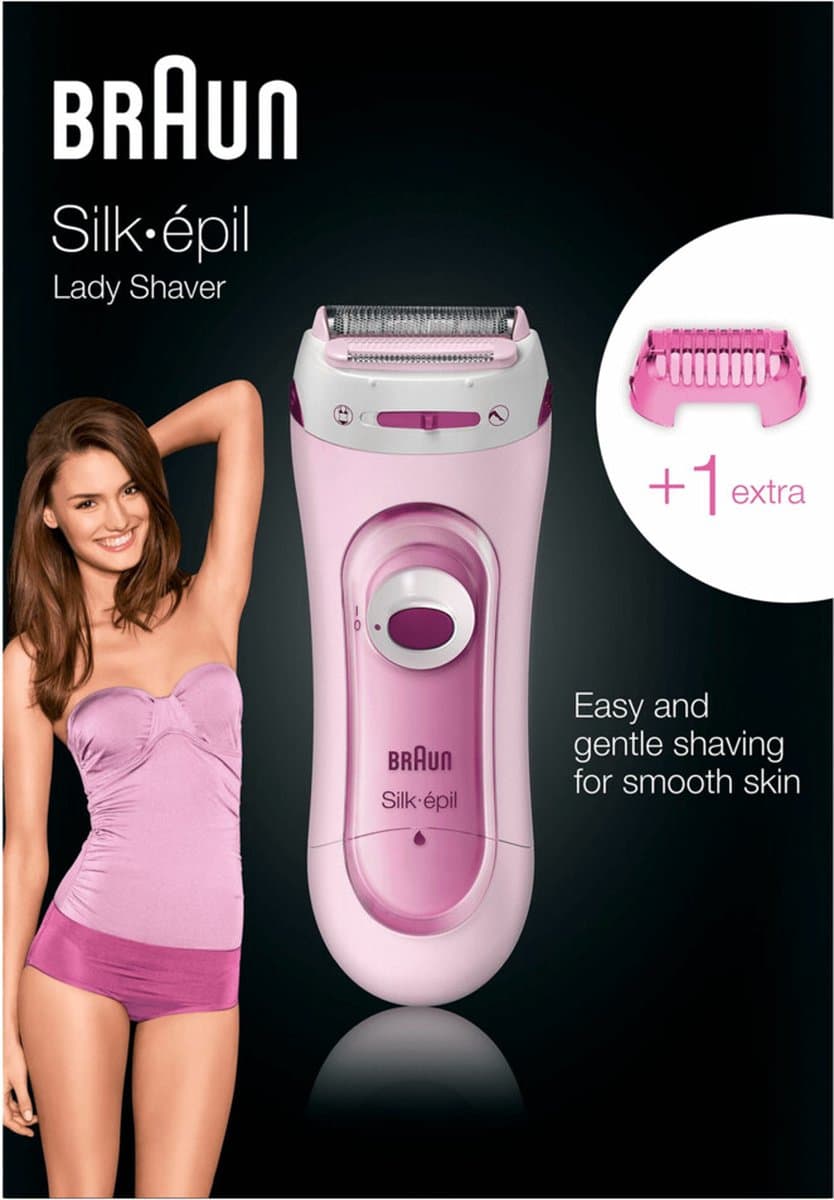 Braun Elektrisch Scheerapparaat en Trimmersysteem Silk-épil Draadloos met Batterijen 5-100 Roze