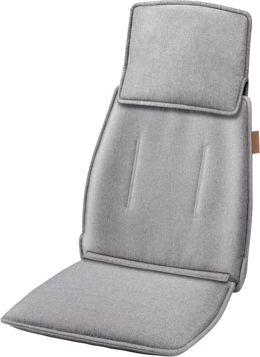 Beurer MG 330 Grey Shiatsu Massagekussen - Massagestoel - Verstelbaar nekgedeelte - 4 Massagekoppen paarsgewijs roterend - 2 Intensiteitsniveaus - Wasbare hoes - 3 Jaar garantie - Grijs