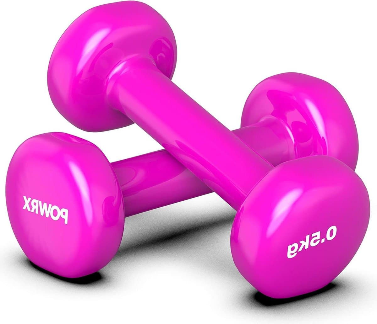Vinyl Dumbbells Halter set voor fitness en gymnastiek - Aerobic Pilates 05 kg - 10 kg gewichten voor mannen en vrouwen - Home gym set voor thuis of in het sport studio - Dumbbell set in verschillende kleuren