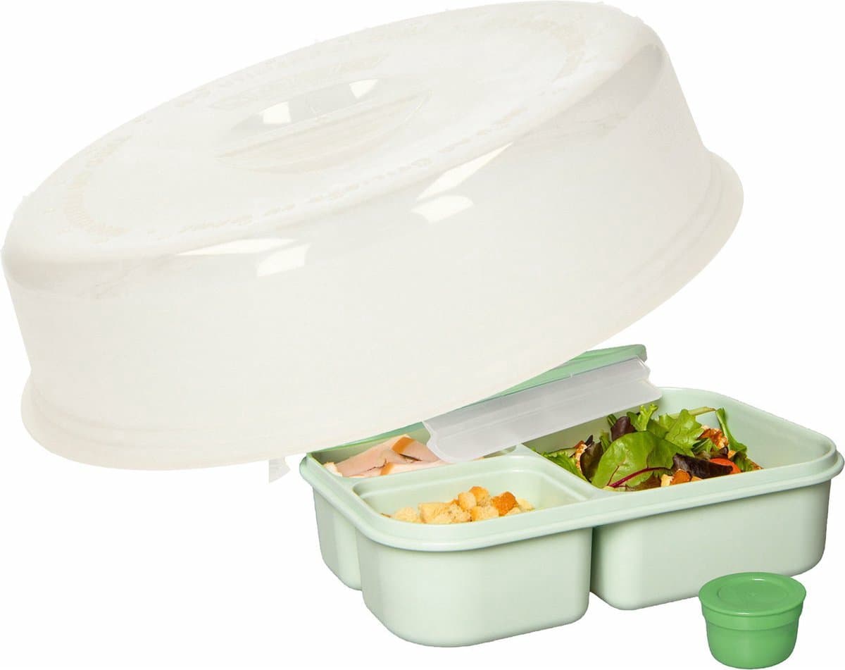 Plasticforte Magnetron deksel - 24 cm - transparant - afdekschaal - magnetronstolp