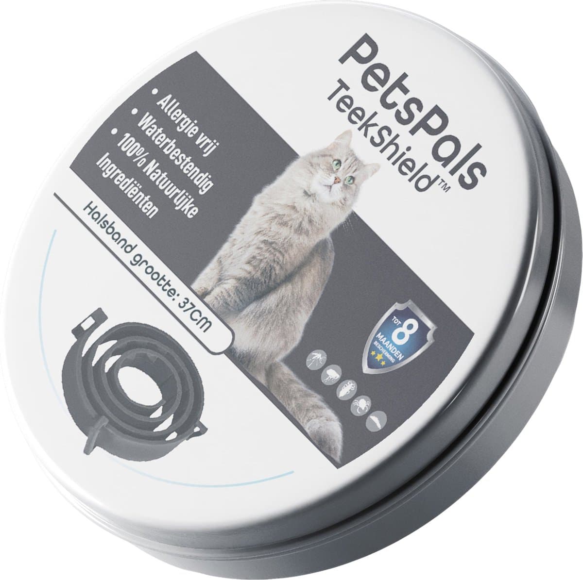 PetsPals TeekShield™ Natuurlijke Halsband voor Katten – Incl Vlooienkam - Verstelbaar en Comfortabel – Met Natuurlijke Oliën