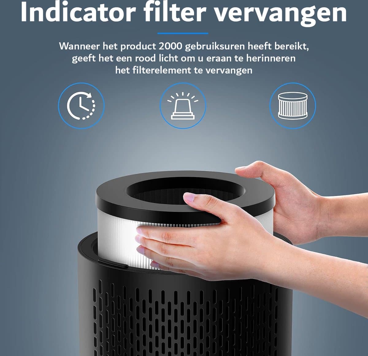Luchtreiniger - Air Purifier - luchtreinigers met hepa filter - 3 filterniveaus - Air cleaner - Met Aromatherapie - Zwart