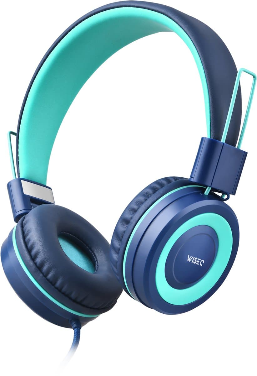 Kinderkoptelefoon met Draad – Koptelefoon Kind – HUFTERPROOF Hoofdtelefoon met Kabel en Microfoon voor School en Tablet – Geluidsdempend – Volumebegrenzer