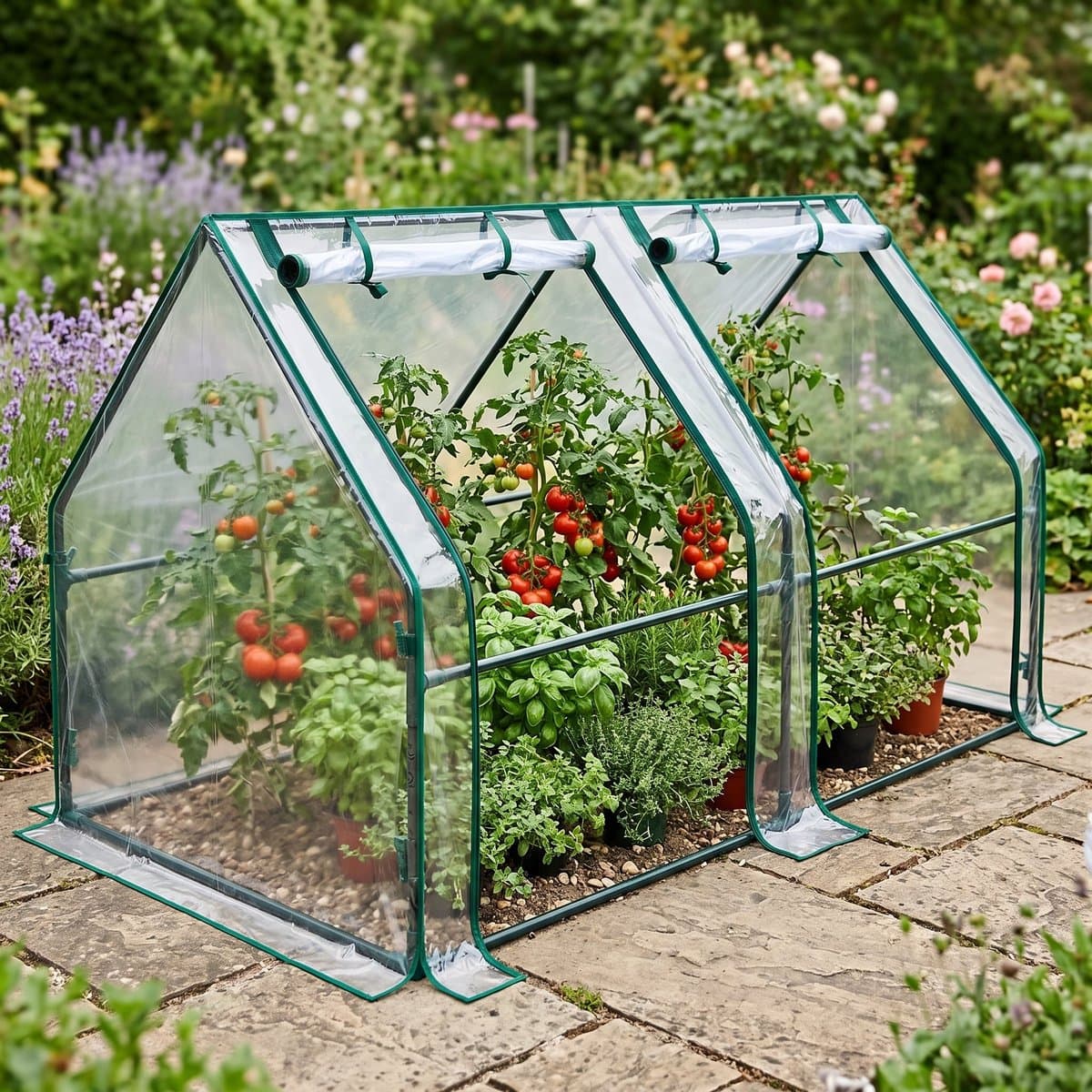 Cheqo® Kweekkas - Foliekas - Tuinkas - Broeikas - Plantenkas - Serre - Greenhouse - Walk-in Kas - voor Balkon en Tuin - met Ritsdeuren - Tomatenkas - Tomatenhuis - Moestuinkas - Plantenhuis - voor Groenten en Bloemen - Kruiden Kweken
