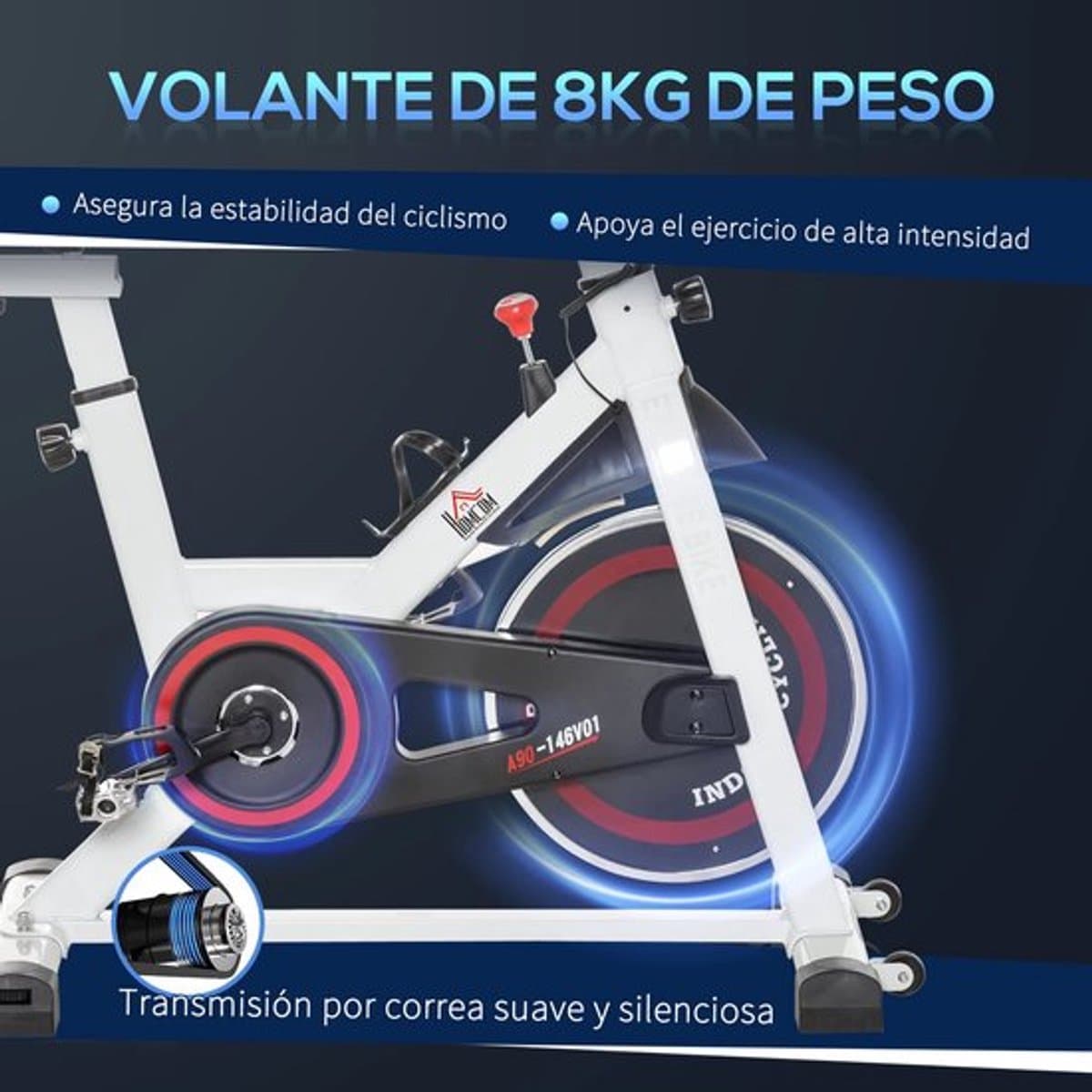 Indoorfietsen - Hometrainers - Spinningfiets - Fitness Fiets - Indoor Cycle - Indoorfiets - Hometrainer - met Verstelbare Weerstand - LCD-scherm - Indoor Bike - Statische Fiets - Wit - Staal en ABS