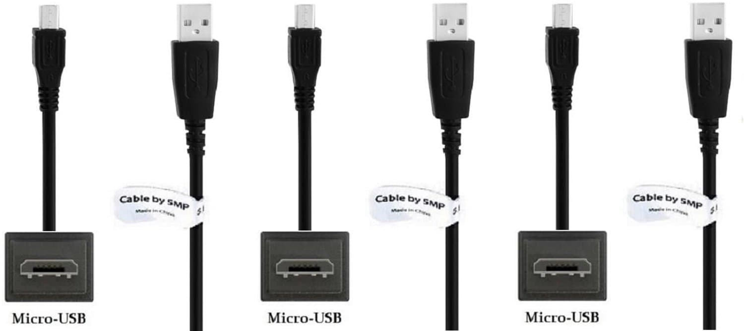 3 stuks OneOne 1,0m Micro USB kabel. Stevige laadkabel. Oplaadkabel snoer past op past op TomTom navigatie Go 6100, Go 6200, Go Basic, Go Classic, Go Discover, Go Essential, Go Exclusive, Go Camper