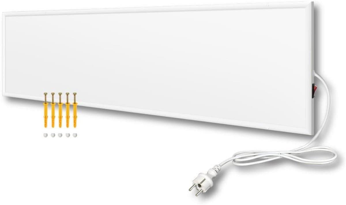 White-Label® Infrarood Paneel Verplaatsbaar - Infrarood Verwarming - Digitale Heater - Infraroodtherapie - Infraroodkachel Vrijstaand - Wit