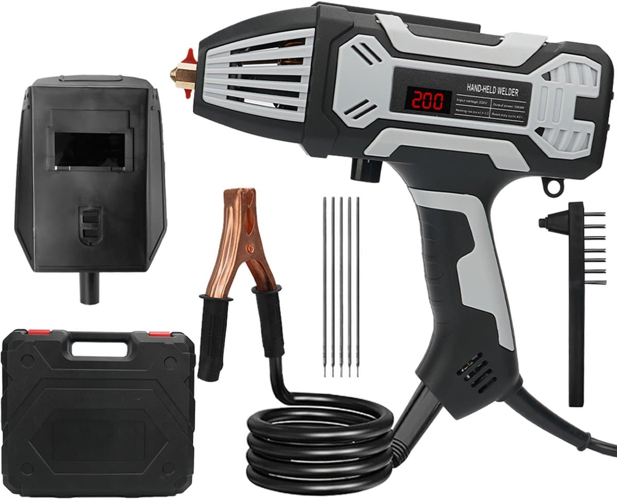 Handlasapparaat - Lasapparaat - Draagbare Inverter Lasser 3000W - 20-200A Instelbaar - 1.2KG Lichtgewicht - Compatibel met lasstaven van 2,5-3,2 mm - Voor DIY & Onderhoud - reparaties thuis