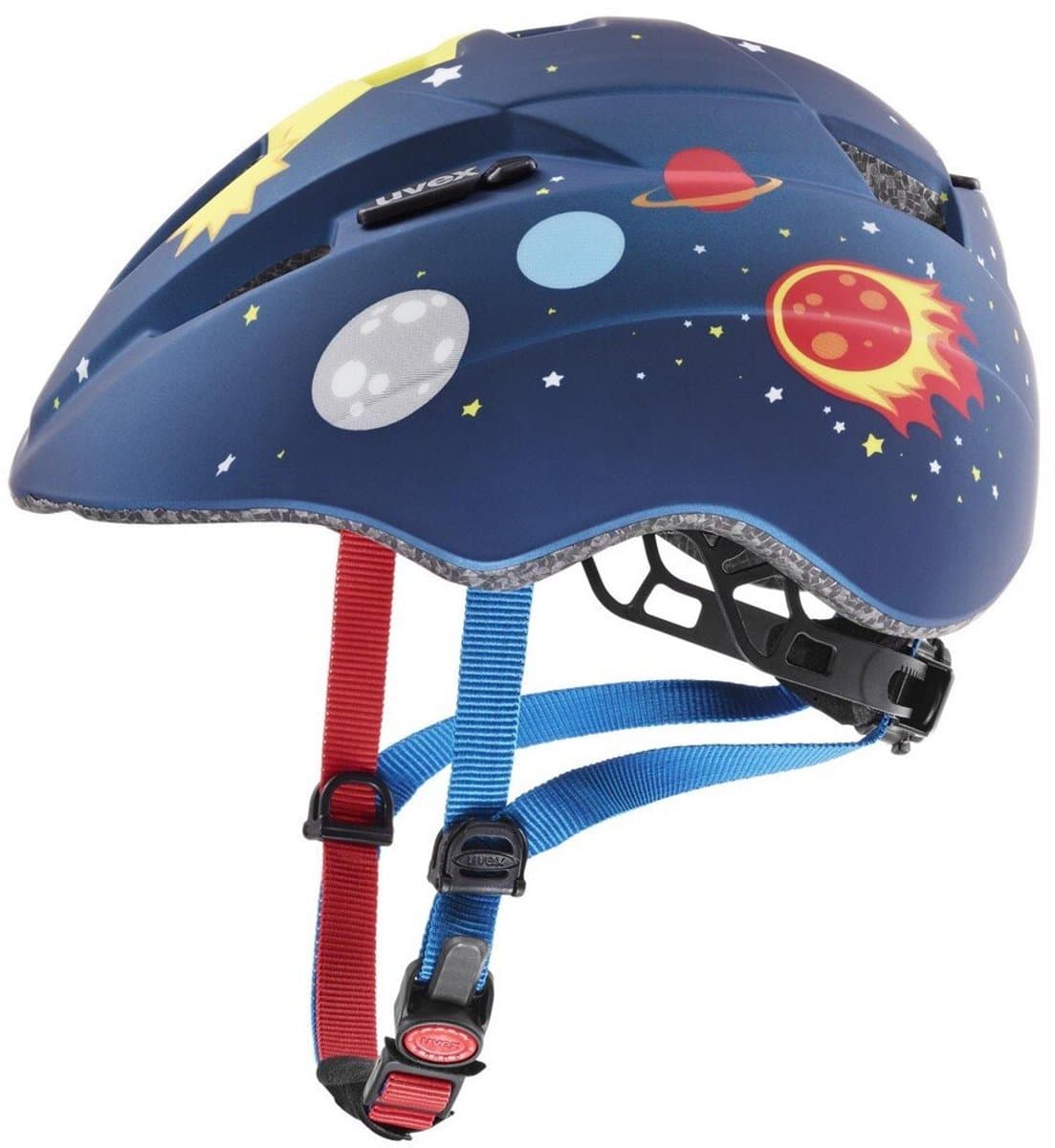 uvex Kid 2 cc Fietshelm Kind Blue Mat/Rocket - Unisex - maat 46-52