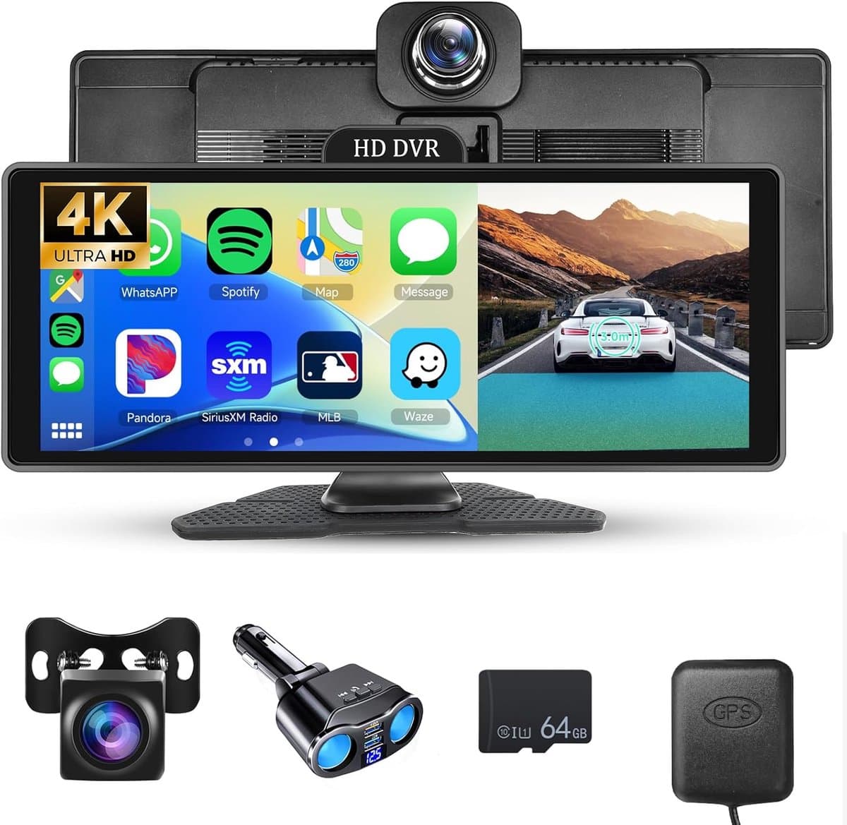 Dashcam voor auto voor en achter – Dual dashcam – Voor- en achtercamera – Autocamera – Full HD dashcam – Dashcam met nachtzicht – Dashcam met bewegingssensor – Groothoeklens – Parkeermodus – Loop recording – Dashcam met SD-kaart