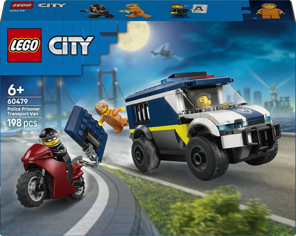 LEGO City - Politie Gevangenentransport Bouwpakket met Rollenspellen Speelgoed voor Kinderen - 60479