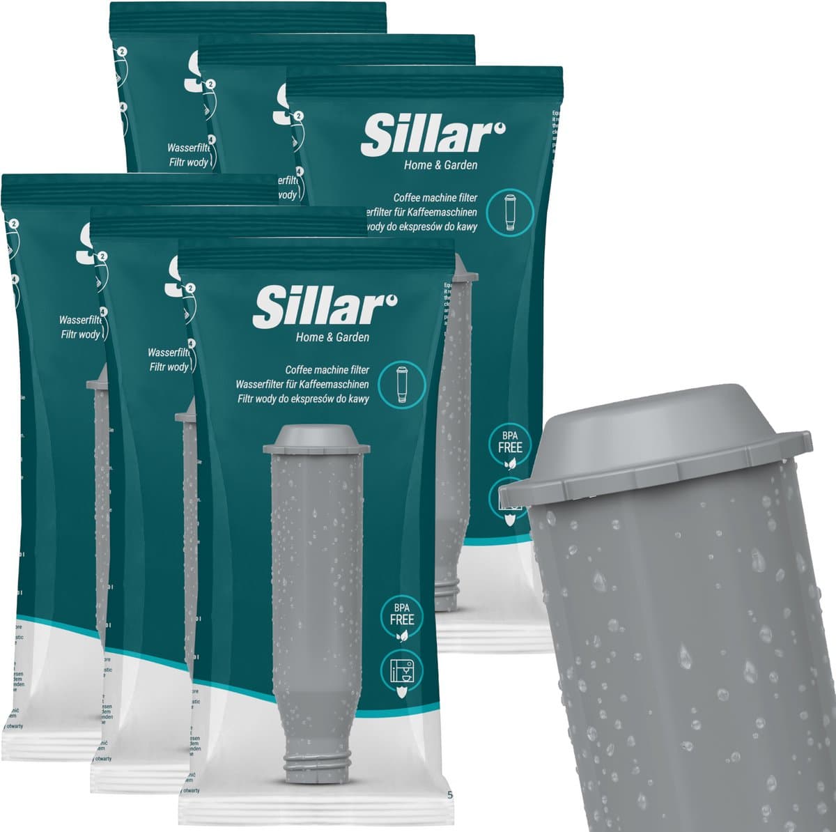 6x Sillar Waterfilters voor Krups Nivona - Koffiemachines - waterfilters voor Espresseria Automatic Intuition Preference - waterfilter F088 NIRF 700