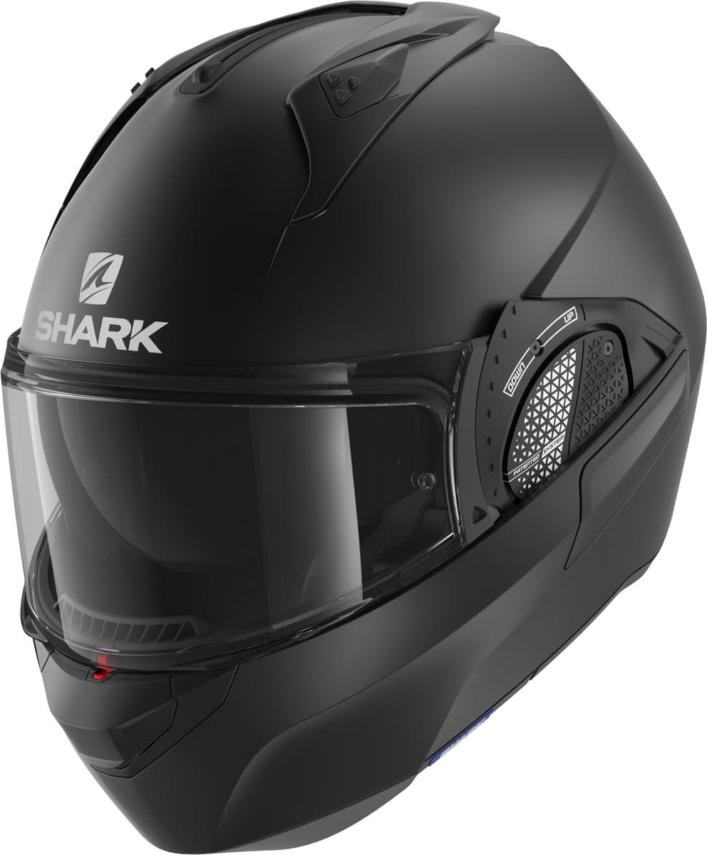 SHARK EVO GT BLANK Motorhelm Systeemhelm MAT Zwart - Maat XL