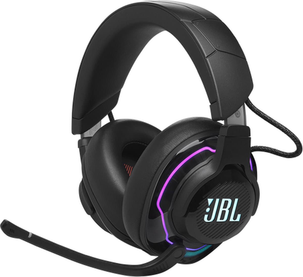 JBL Quantum 910 - Draadloze Over-ear Headset - 2.4GHz Lage Latency & Bluetooth - Noise Cancelling - 3D Audio met Headtracking - 39 uur - Zwart