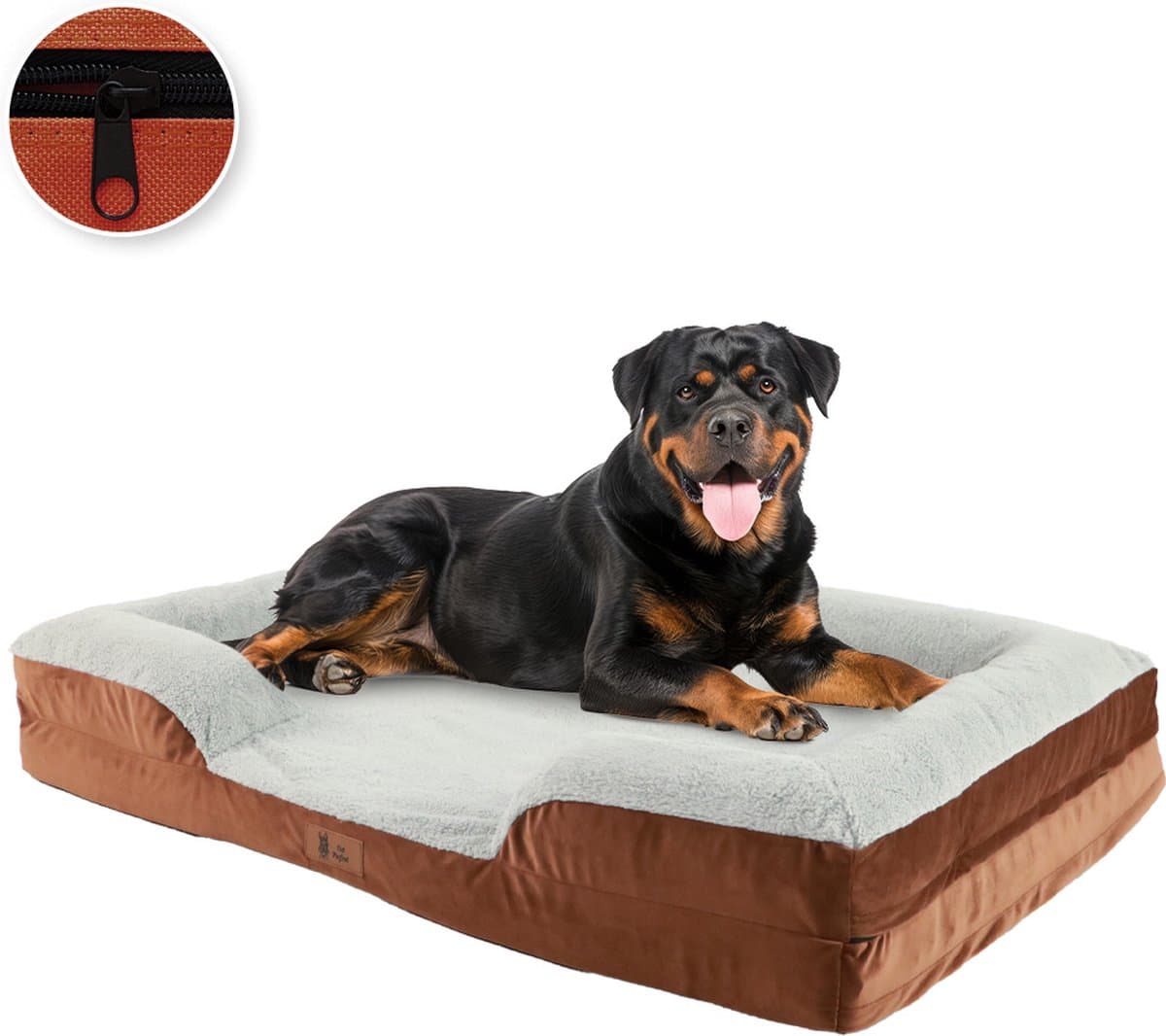 Pet Perfect Luxe Orthopedische Hondenmand - Orthopedisch Hondenkussen -Afneembare hoes - Wasbaar - Met Rits - XL - Core Serie