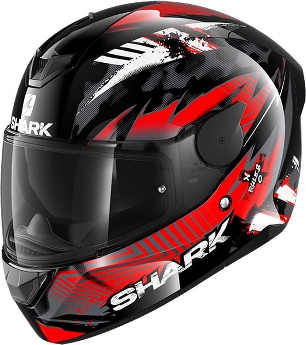 SHARK D-SKWAL 2 PENXA Motorhelm integraalhelm Zwart Rood Antraciet - Maat XS