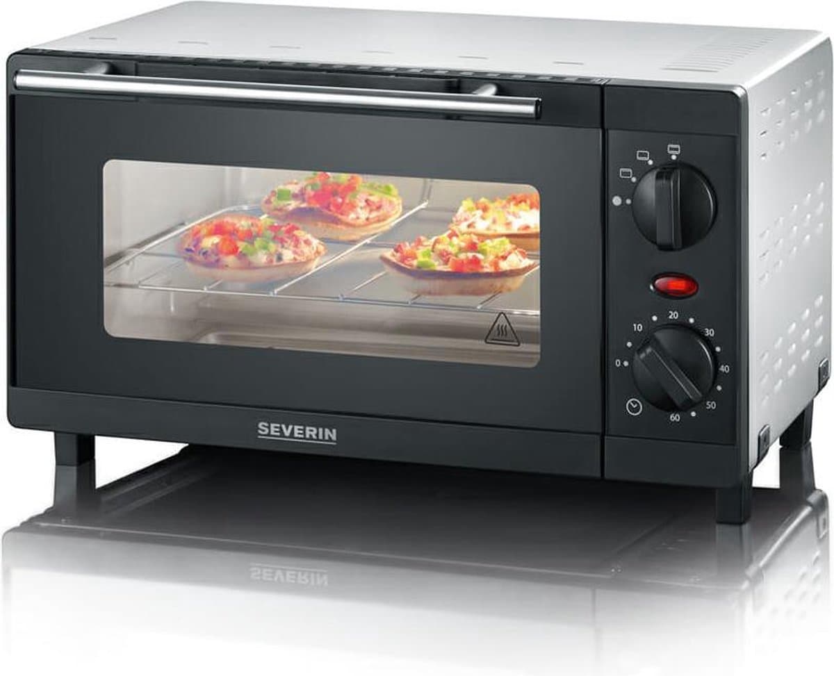Severin TO 2052 - Mini oven - vrijstaand - hetelucht - zwart/zilver