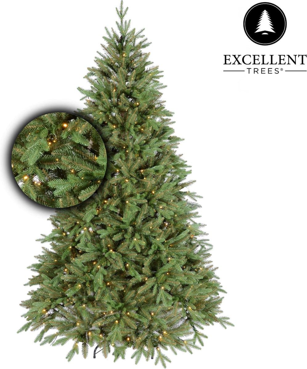 Excellent Trees® LED Ulvik 240 cm - Premium Kerstboom met 560 lampjes ⌀155cm - 240cm