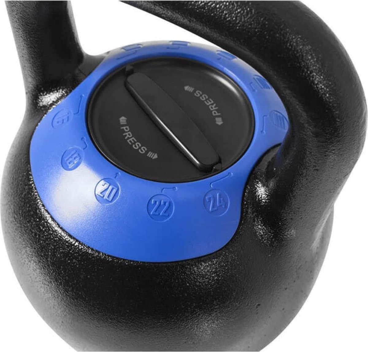 Gorilla Sports Kettlebell - Verstelbaar in gewicht - 16 tot 24 kg