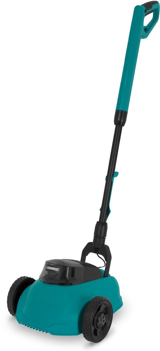 VONROC Mini Elektrische Grasmaaier 20V – 22 cm – Maaien en mulchen in één - Drie instelbare maaihoogtes: 30mm, 40mm, 50mm –- Incl. reinigingstool - Zonder accu en lader