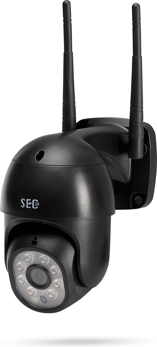 SEC24 CAM216Z Dome Camera zwart - IP Camera draai- en kantelbaar voor buiten - FHD 1080P - Kleuren nachtzicht