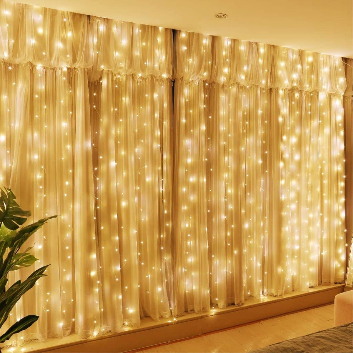 Giftmas LED Lichtgordijn – Inclusief Afstandsbediening - 300 LED's – 3x3m - Kerstversiering - Lichtgordijn Binnen en Buiten