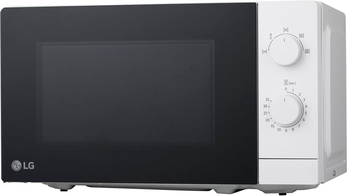 LG MS2082H - Magnetron 20L - Wit - 700W - Twee handige draaiknoppen voor eenvoudig gebruik - Glazen deur voor gemakkelijk schoonmaken - Precieze ontdooiingsfunctie voor snel gebruik