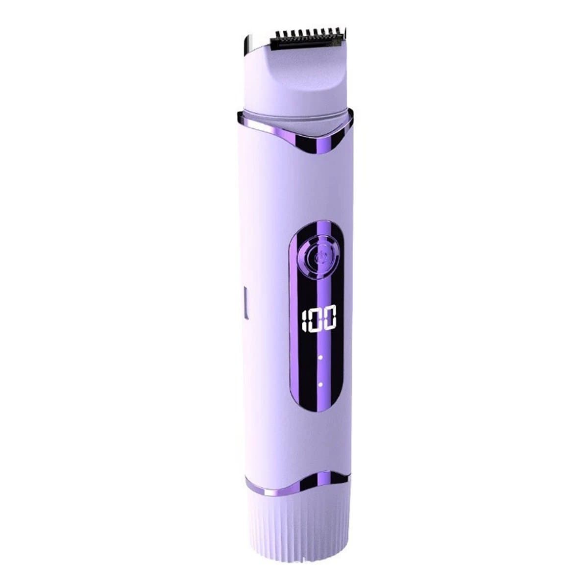 Ynkkvre -2-in-1 scheerapparaat voor dames - Scheerapparaat voor dames - Elektrisch scheerapparaat - Epilator - Trimmer voor dames - met digitaal display - 1 stuk - Paars