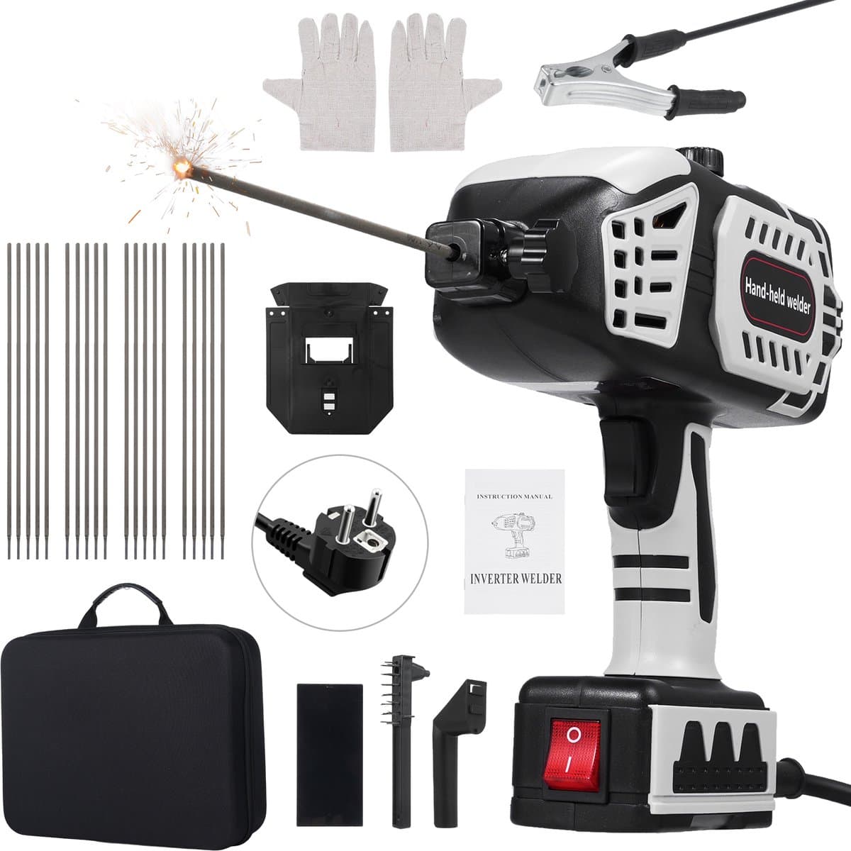 Handheld Lasapparaat – 120A – IGBT Inverter MMA Lasmachine – Inclusief 20 Lasstaven – Draagbaar voor Thuis & Werk