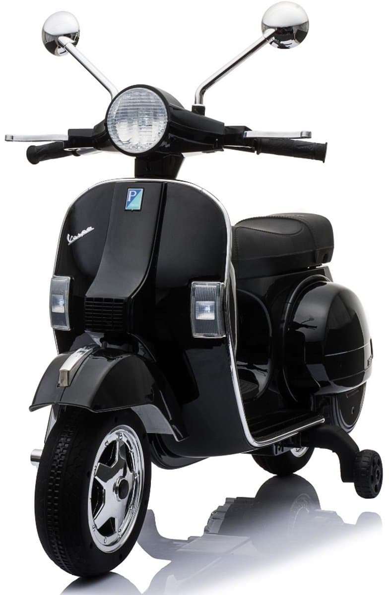 Elektrische kinder motor - Vespa scooter - Met MP3 functie - 12V4.5AH 2 motoren - Vanaf 3 jaar - Maximaal 30KG - Zwart