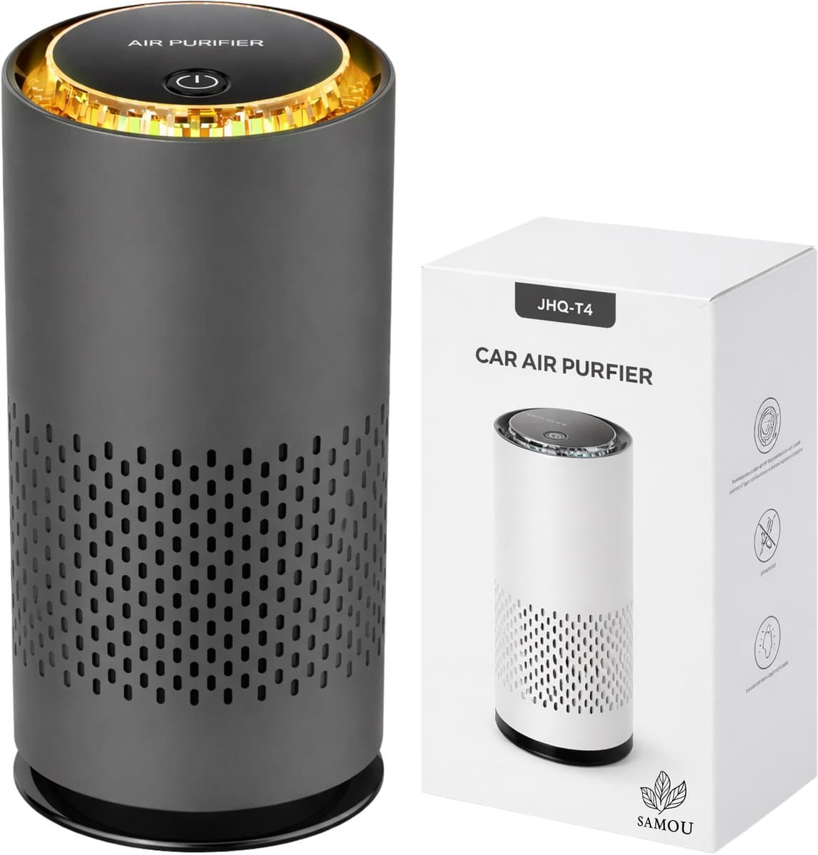 SAMOU™ Luchtreiniger Met geurpads - Luchtreiniger Auto - H13 HEPA-filter - Actieve koolstoffilter - Muisstil - Air purifier - luchtreinigers met HEPA filter - luchtfilter - luchtreiniger