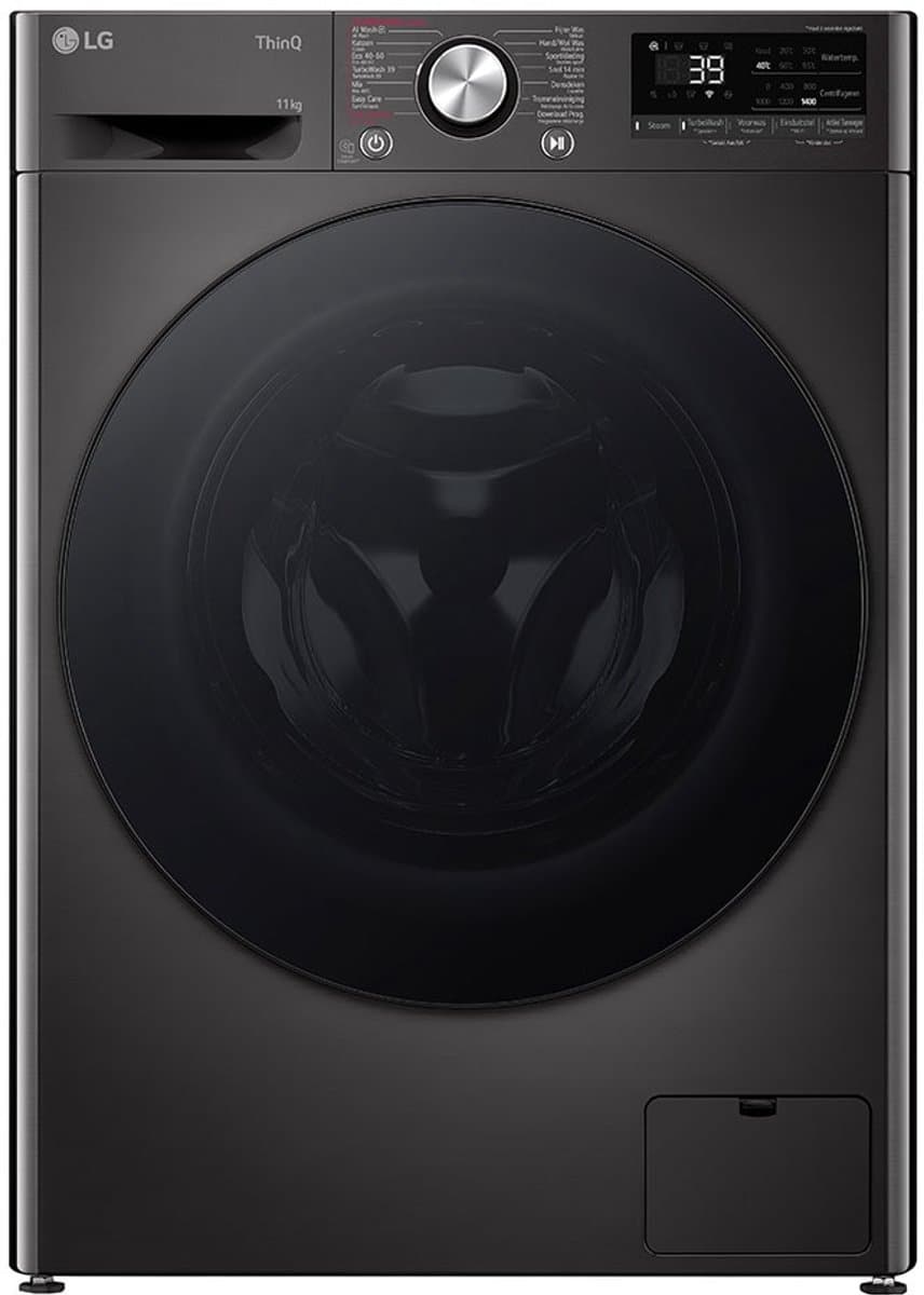 LG F4WR7011SYB wasmachine 11 kg met AI DD voor slimme stofverzorging - TurboWash 39 voor sneller wassen - hygiënisch wassen met stoom en ThinQ slimme bediening. Energieklasse A‑10%