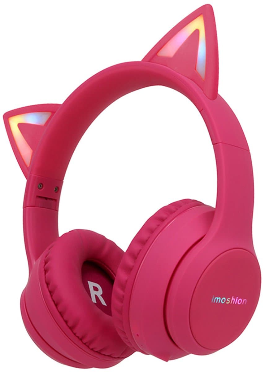 imoshion Kinder Koptelefoon Kattenoortjes - Bluetooth en Decibelbegrenzer - Draadloze Koptelefoon Kinderen