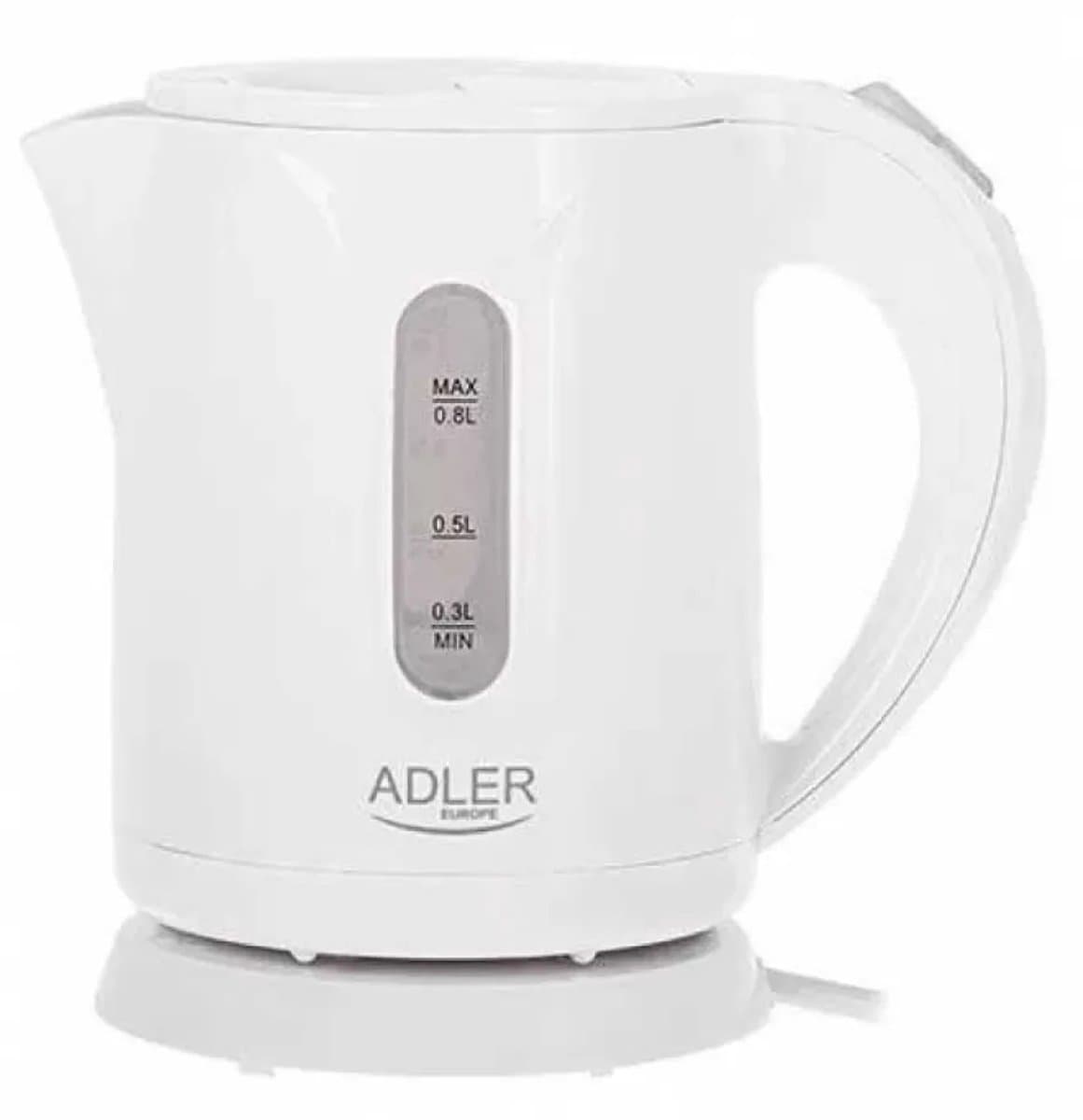 Adler AD 1371 - Waterkoker - kunststof - camping - klein formaat - 0.8 liter