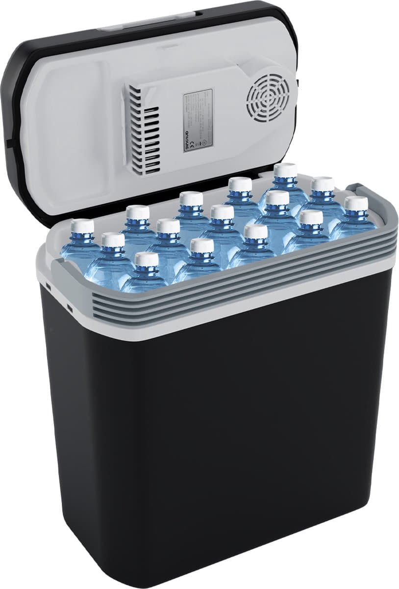 Auronic Koelbox Elektrisch 12V en 230 volt - 20L - Camping Koelkast - Auto - Koelen en Verwarmen - Frigobox - Zwart