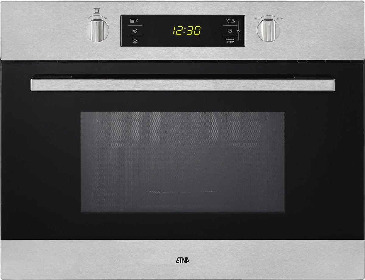 ETNA CM244RVS - Inbouw Combi-Magnetron - 44L - Magnetron, Oven en Grill - 20 Automatische Programma's - RVS - Kinderslot - 36 cm Draaiplateau