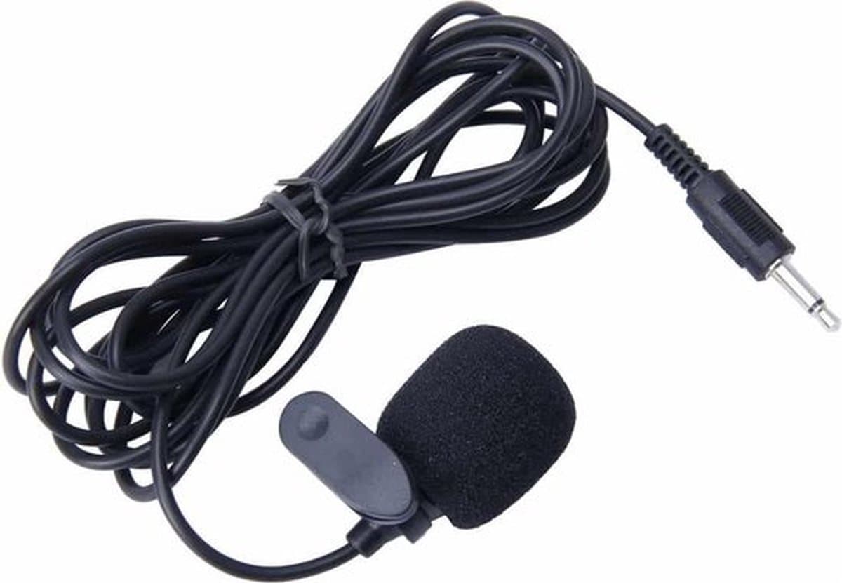 Jack 3.5mm Microfoon - Geschikt Voor Pioneer Kenwood Jvc Autoradio Carkit Bluetooth Dvd Aux - Zwart