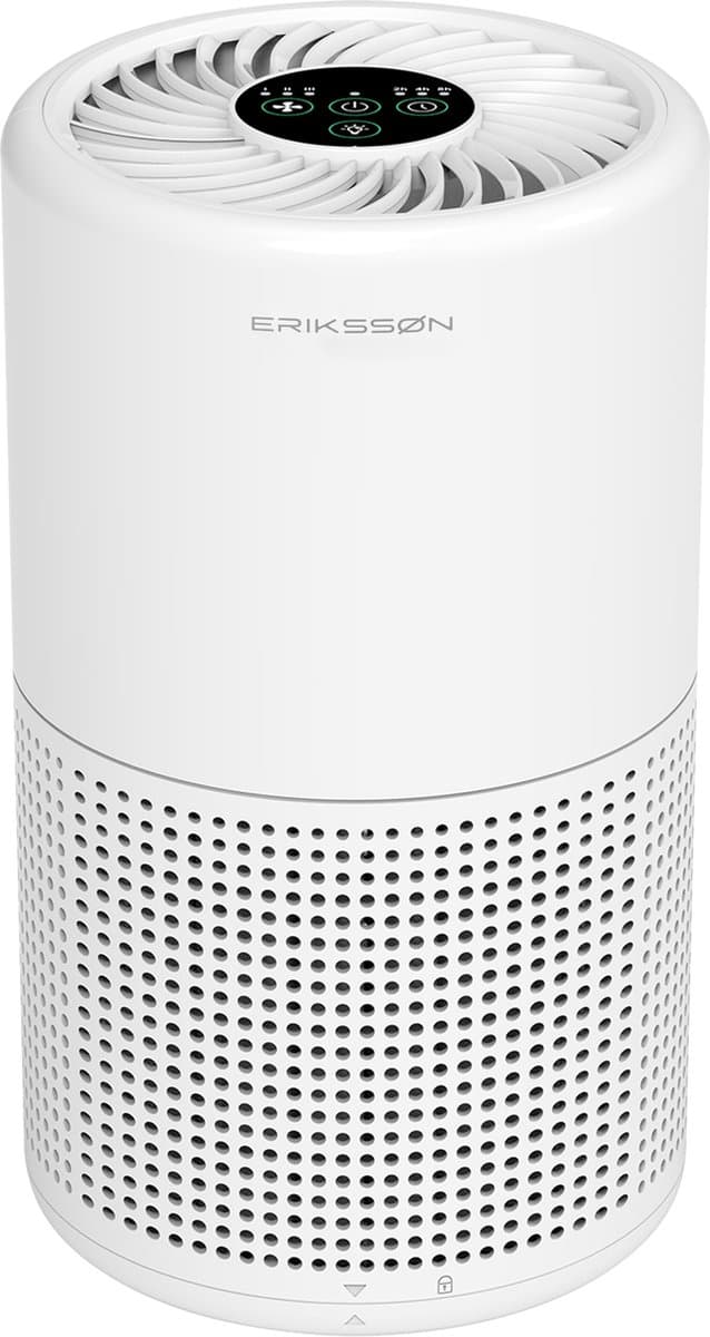 Erikssøn Luchtreiniger Prime - Wit - 70 m3/u - Vermindert Stof En Pollen - Met Hepa Filter - Air Purifier