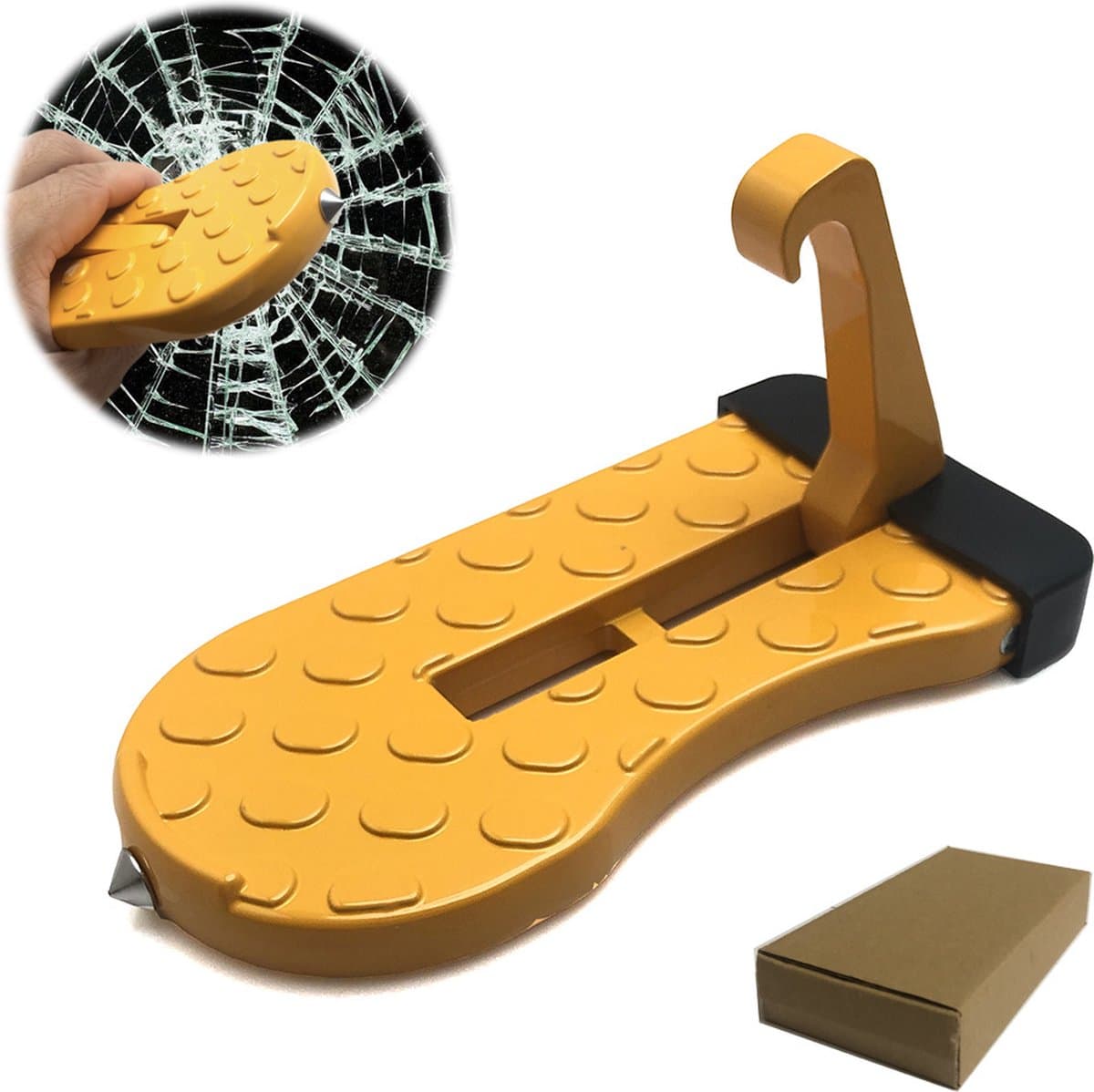 Auto Dakkoffer Opstap - 2 in 1 - Auto opstap - Deur auto opstap - Dakdrager - Auto deur opstap - Deuropstap - met veiligheidshamer - Autodeur opstap - Dakkoffer opstap - Auto Dakkoffer Opstap