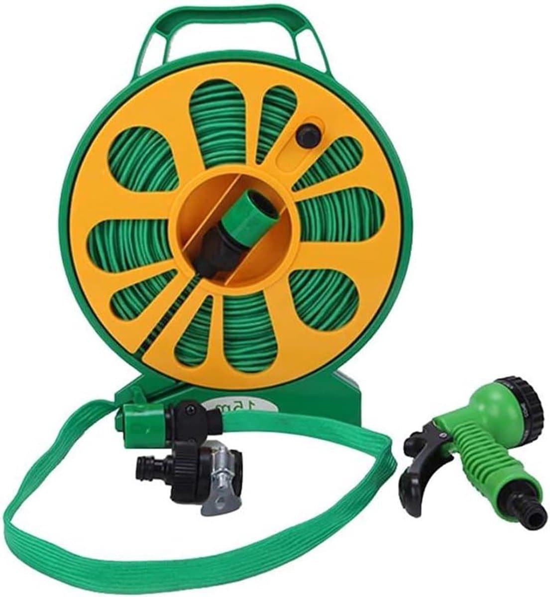 Tuinslang Kit - Uitbreidbare slang - Tuin Bewateren - Met 7 Sproeikoppen - 15 meter - Groen